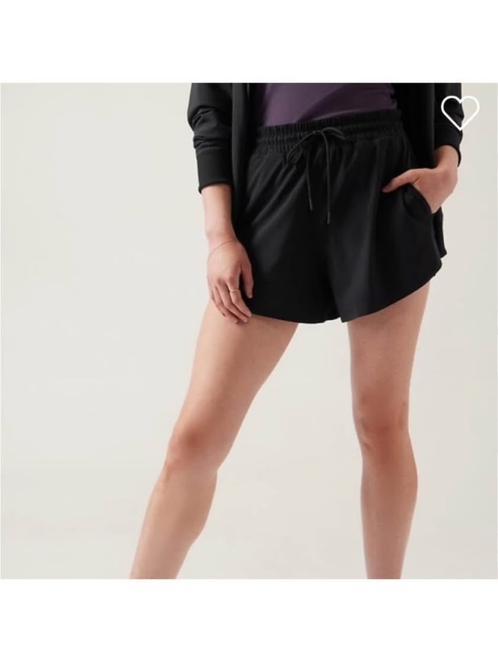 Athleta Black Women's Athletic Drawstring Shorts